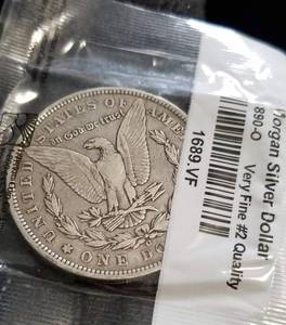 lot 43 image: 1890-O MORGAN SILVER DOLLAR VF