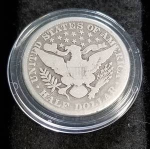 lot 45 image: 1895 BARBER HALF DOLLAR IN AIRTITE
