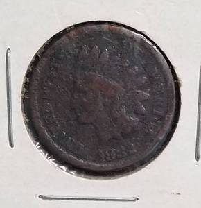lot 49 image: 6 INDIAN HEAD CENTS 1882 1885 1893 1895 1897 1904