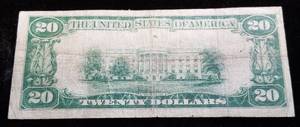 lot 06-A image: 1928 US $20 GOLD DEMAND NOTE KANSAS CITY FEDERAL RESERVE