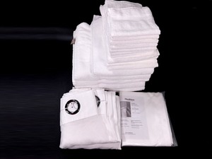 lot 505 image: 20 Piece Premium 100% Cotton All White Bath Set (msrp $85)