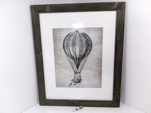 lot 621 image: 16x20 Matted Giclee of Hot Air Balloon Print