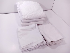 lot 595 image: 10 Piece Premium 60% Cotton40% Poly All White Sheet Set