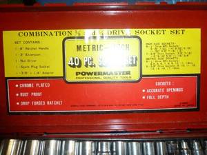 40 Piece Socket Set - 14 and 38 Drive