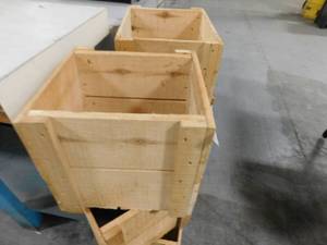 6 - Stackable Wood Storage Bins - 13 x 14
