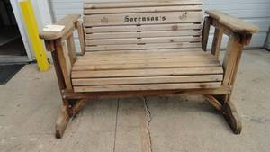lot 35 image: Ceder Rocking Bench