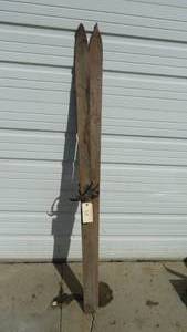 lot 38 image: Antique Wood Skis