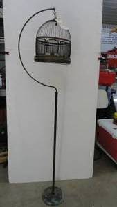 lot 67 image: Vintage Bird Cage & Stand