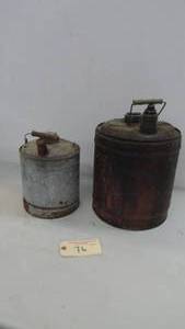 lot 76 image: Vintage OilGas Cans
