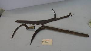 lot 94 image: Antique Hay SawSigh