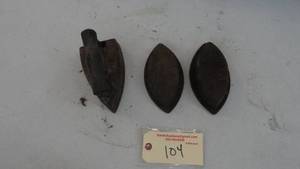 lot 104 image: Antique Irons