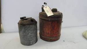 lot 135 image: Vintage OilGas Cans
