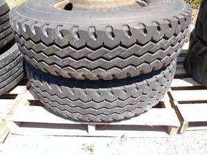 lot 16 image: (2) Hercules 31580R22.5 Tires on H...
