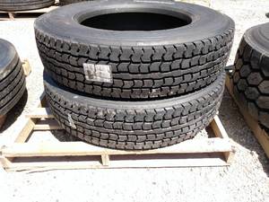 lot 34 image: (2) New Recap 29575R24.5 Tires...