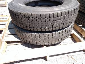 lot 52 image: (2) Recap 11R24.5 Tires...