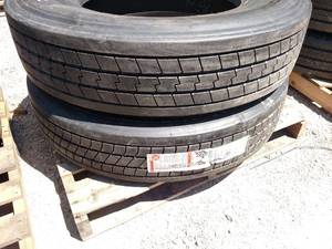lot 54 image: (2) New Recap 11R24.5 Trailer Tread...