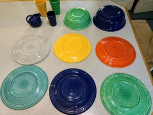 lot 15 image: Lot of Mixed Fiestaware Dishes