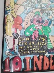 lot 30 image: Framed Vintage Guggenheim Art Show Poster (1974)