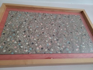 lot 33 image: Framed Vintage Linoleum