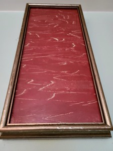 lot 38 image: Framed Piece of Vintage Linoleum