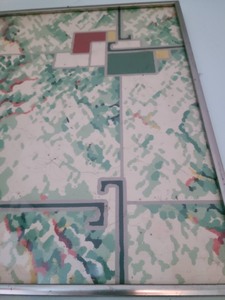 lot 46 image: Framed Piece of Vintage Linoleum