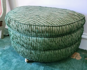 lot 179 image: Vintage Green Ottoman