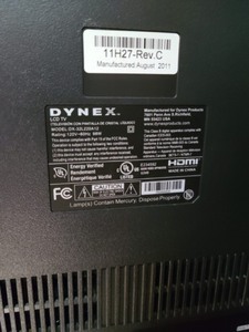 lot 187 image: Dynex 36 Flat Screen TV