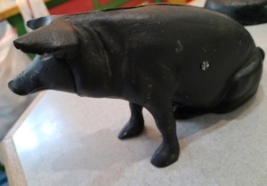 lot 240 image: Cast Iron Pig Bank