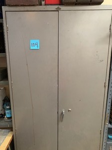 lot 104 image: Five Shelf Metal cabinet