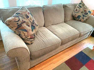 lot 242 image: Upholstered Sofa in Gray