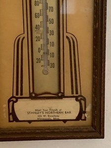lot 280 image: Art Deco Vintage Advertising Wall Thermometer
