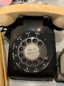 lot 281 image: Two Vintage Rotary Phones and Vintage Pencil Sharpener