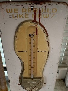 lot 163 image: Two Metal Vintage Thermometers