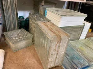 lot 132 image: Glass Block And Insulator Lot