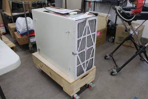lot 63 image: Jet Air Filtration System AFS-1000B with Rolling Cart and Remote Control, Operating Instructions