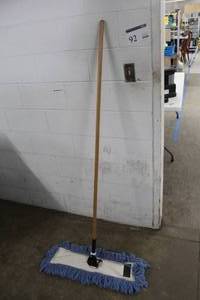 lot 92 image: Hard Floor Dust Mop with Wood Handle