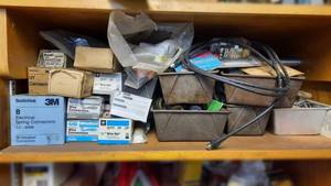 lot 167 image: Electrical Shelf Lot of Wire Connectors, Bulb Sockets and More