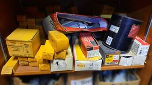 lot 170 image: Electrical Shelf Lot of Hubbell Switches, Plugs and More