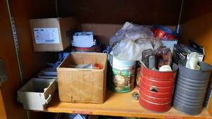 lot 174 image: Electrical Shelf Lot of Electrical Boxes, Conduit Hubs and More