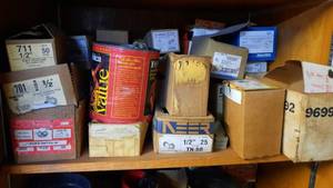 lot 179 image: Electrical Shelf Lot Conduit Fittings and More