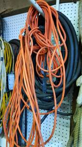 lot 189 image: Hook of Extension Cords, Welding Cable and Power Cable