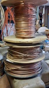 lot 201 image: (3) Spools of Bare Copper Wire