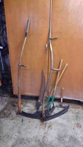 lot 354 image: Lot of Antique Scythes and More