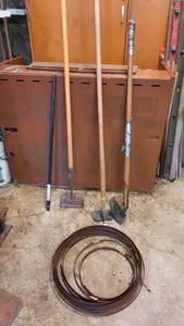 lot 413 image: Chisel, Hoes, Band Saw Blades and More