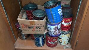 lot 420 image: (2) Shelf Lots of Nails, Hardware and More