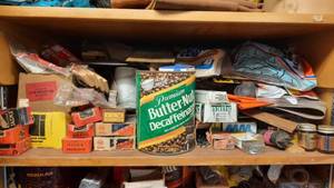 lot 422 image: Shelf Lot of Brad Nails, Hardware and More