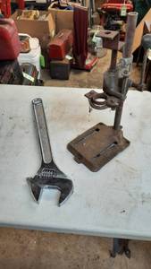 lot 456 image: 24 Crescent Wrench and Dayton Model 2Z040 Drill Press Stand