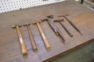 lot 37 image: (6) Small Ballpeen Hammers and More