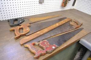 lot 47 image: (4) Vintage Hand Saws