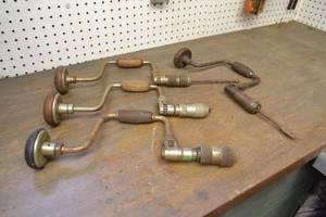 lot 48 image: (4) Vintage Hand Drills